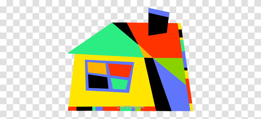 Colorful House Royalty Free Vector Clip Art Illustration, Modern Art, Collage Transparent Png