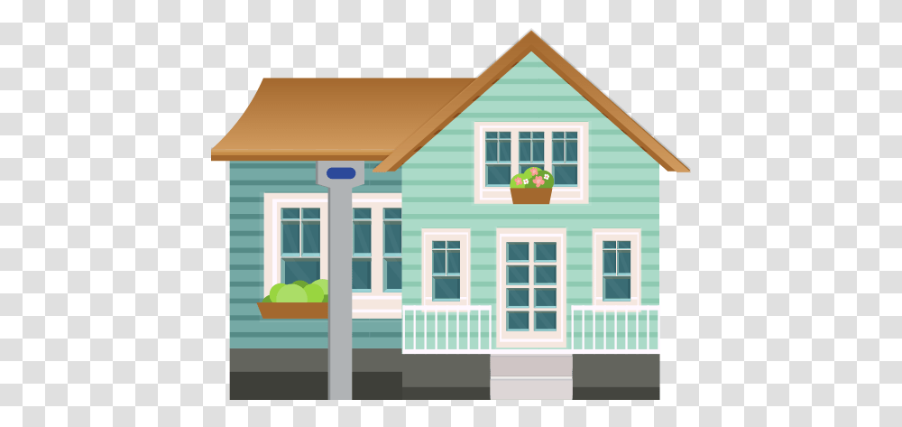 Colorful Houses Vector, Housing, Building, Cottage, Neighborhood Transparent Png