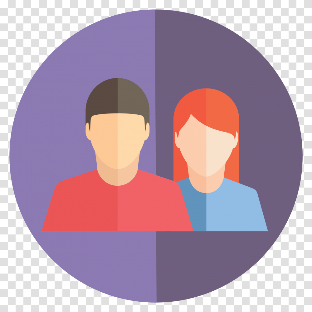 Colorful Icon Of Two People Illustration, Head, Word, Face, Person Transparent Png