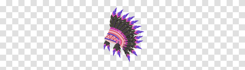 Colorful Indian Chief Headdress, Purple, Dye, Flower Transparent Png