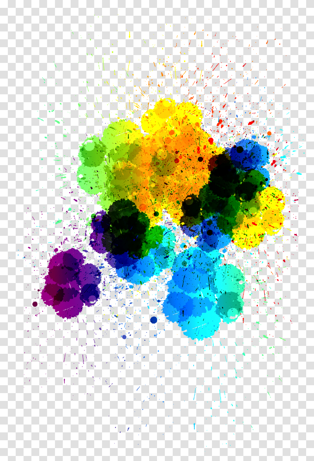 Colorful Ink Splash, Pattern, Painting Transparent Png