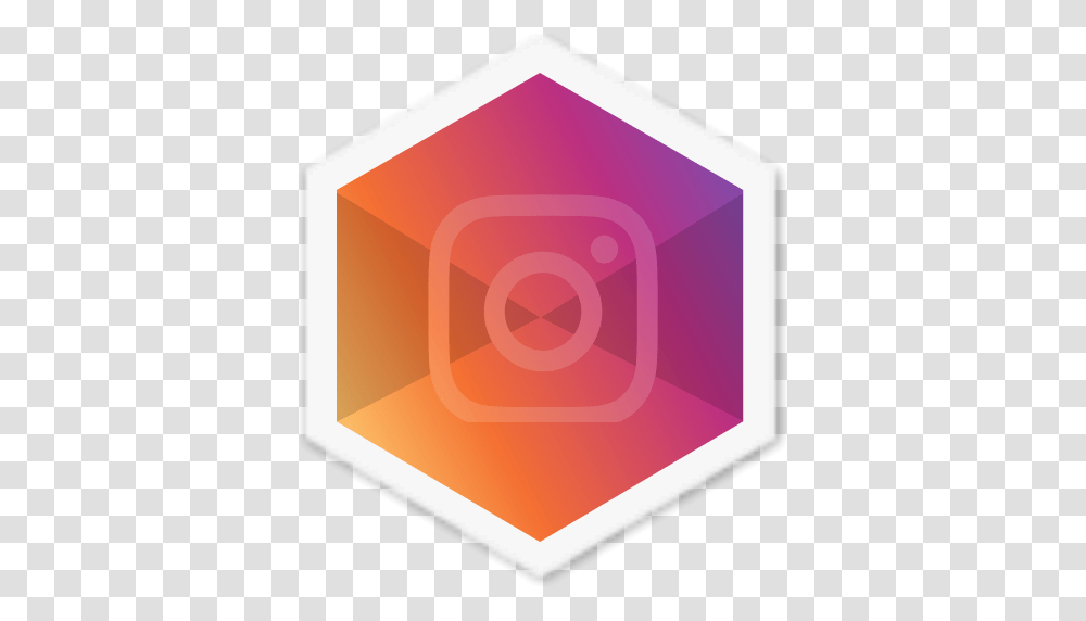 Colorful Instagram Hexagon Logo Social Appicon Insta Icon Circle, Label, Text, Lighting, Mailbox Transparent Png