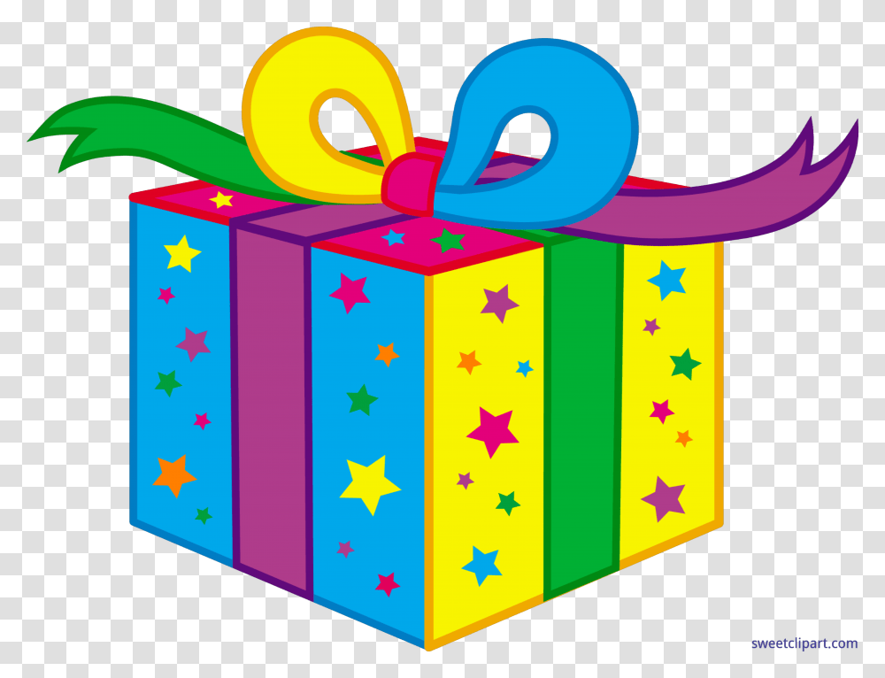 Colorful Kids Birthday Present Clip Art, Gift Transparent Png