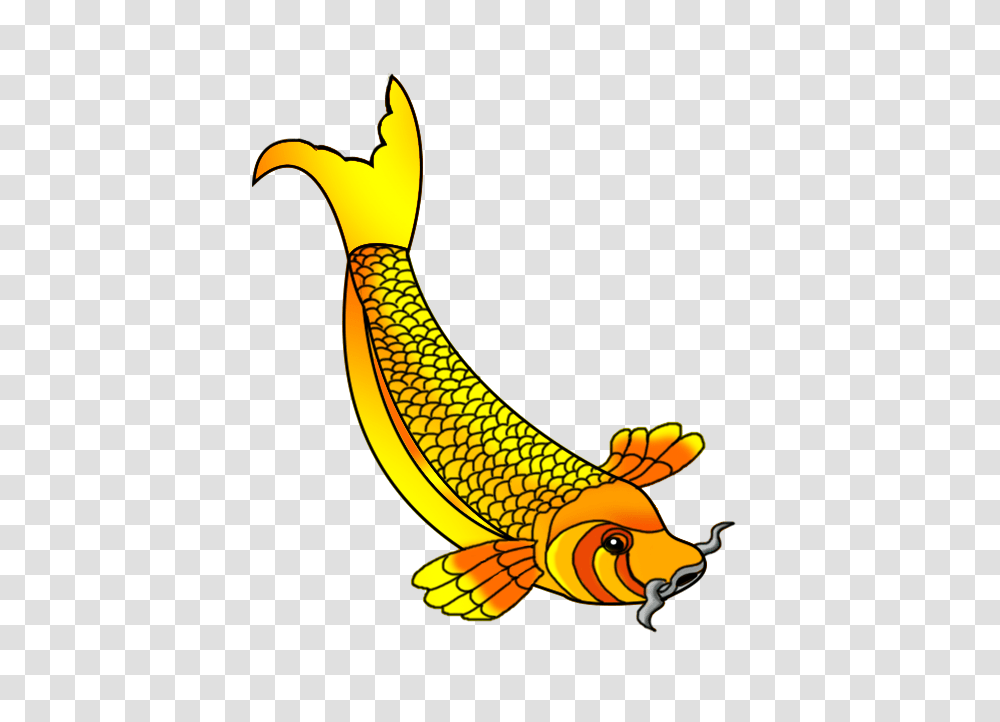 Colorful Koi Fish Drawings, Banana, Animal Transparent Png