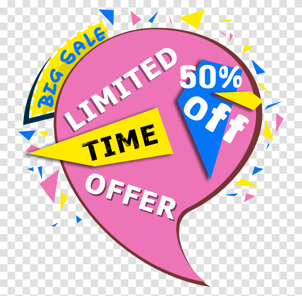 Colorful Limited Time Offer Image, Paper, Advertisement Transparent Png