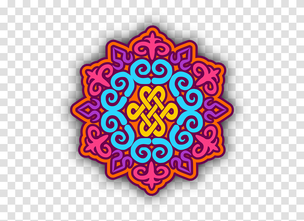 Colorful Mandala Colorful Mandala, Pattern, Birthday Cake Transparent Png