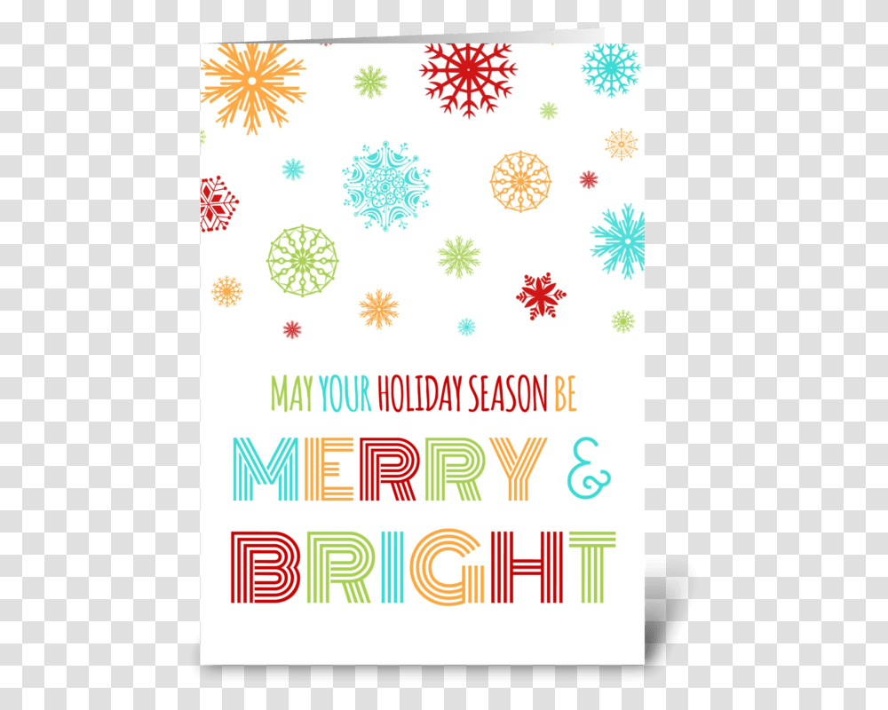 Colorful Merry Amp Bright Christmas Card Greeting Card Hometex, Paper, Rug, Pattern Transparent Png