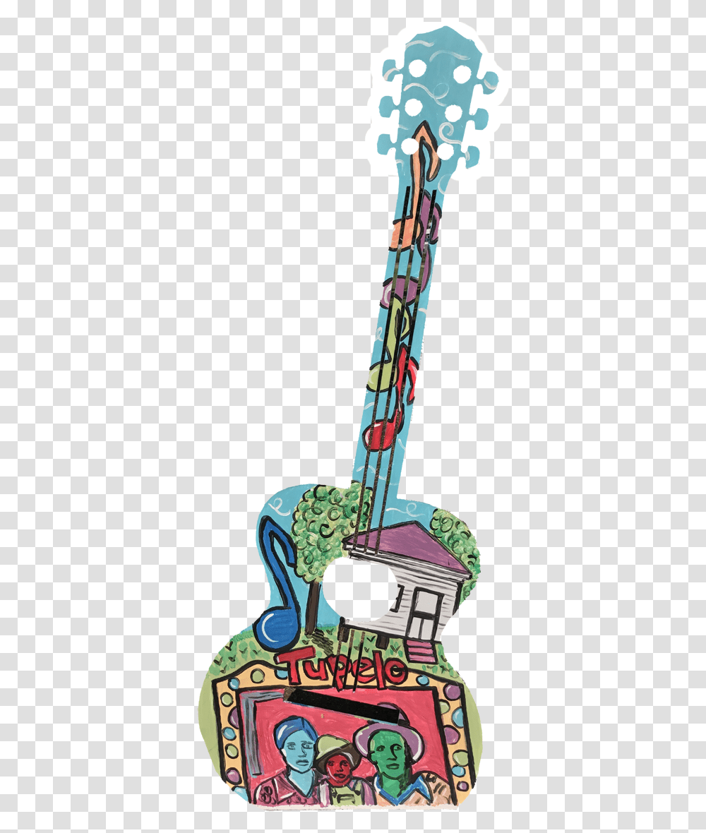 Colorful Metal Guitar At Elvis Presley Birthplace Colorful Guitar Clipart, Broom Transparent Png