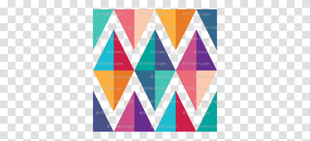 Colorful Modern Geometric Diamond Pattern Fabric, Triangle, Flyer, Poster, Paper Transparent Png