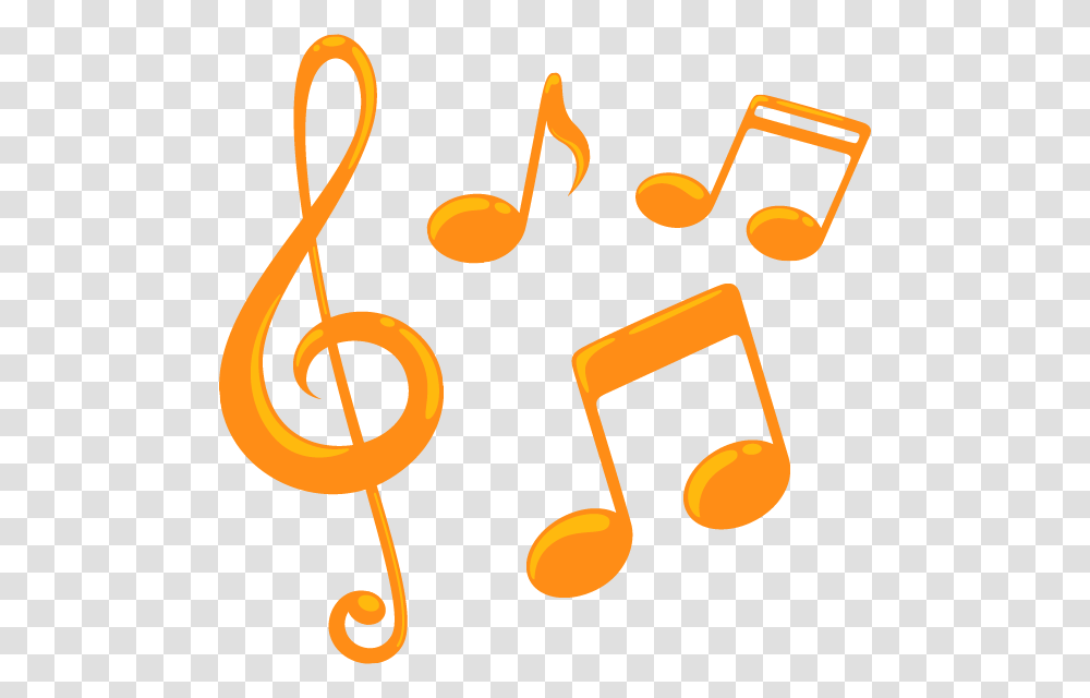 Colorful Music Note Music Notes Orange Music Notes Clipart, Alphabet, Number Transparent Png