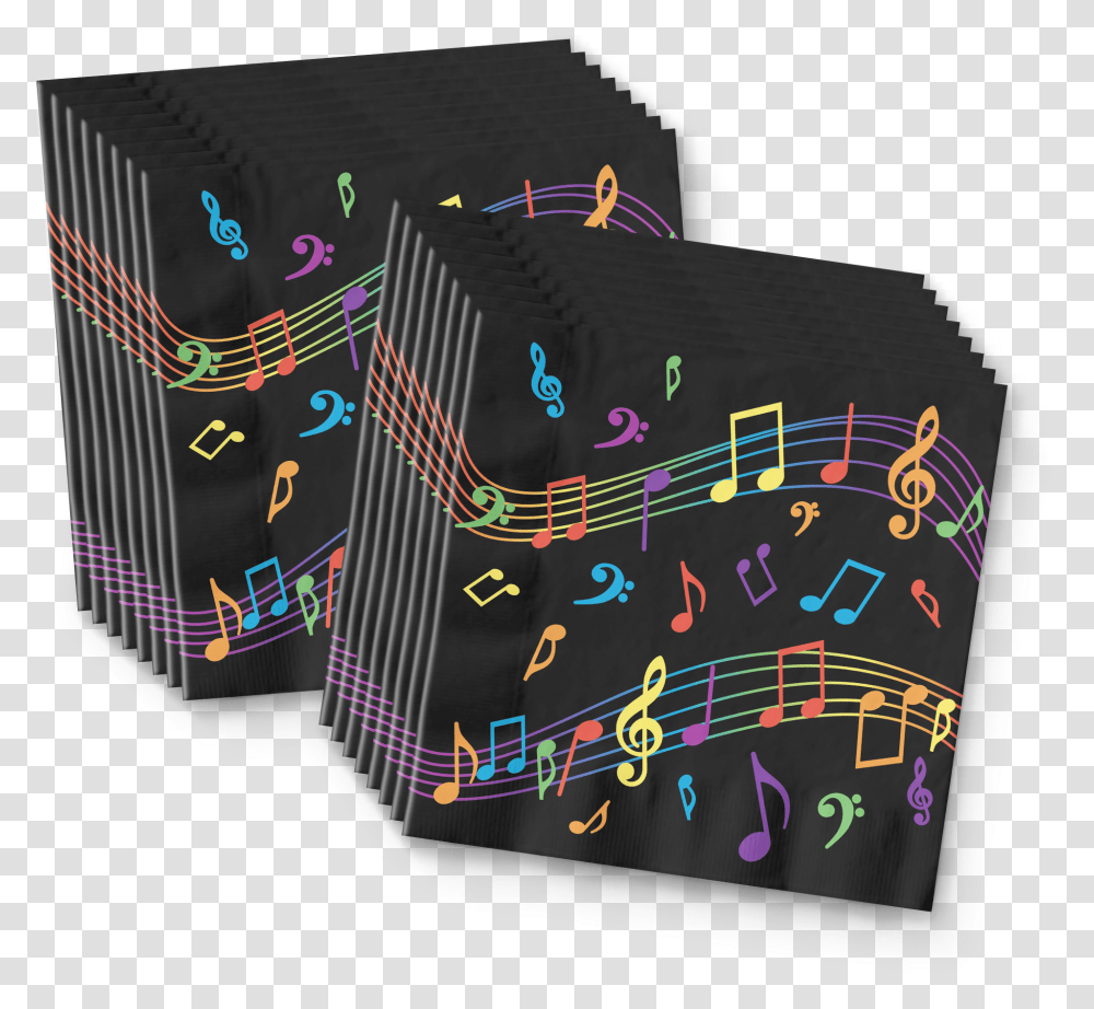 Colorful Music Notes Birthday Party Tableware Kit For 16 Horizontal, Electronics, Hardware, Electronic Chip, Computer Transparent Png