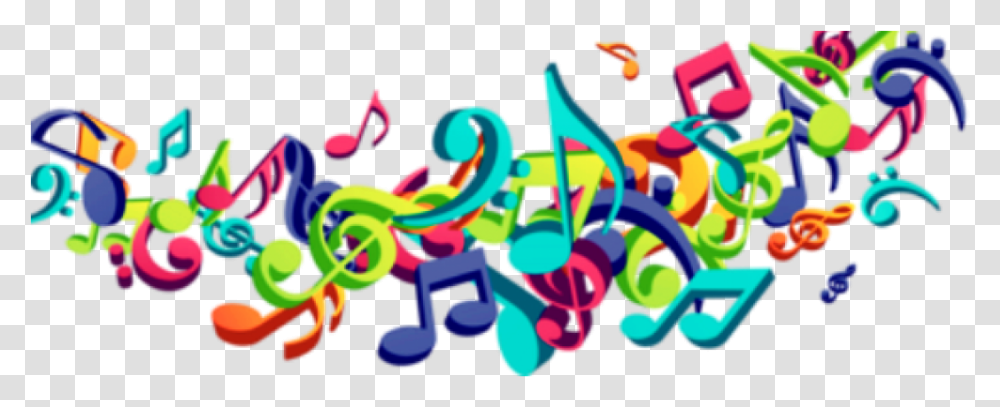 Colorful Musical Notes Colorful Music Vector, Confetti, Paper Transparent Png