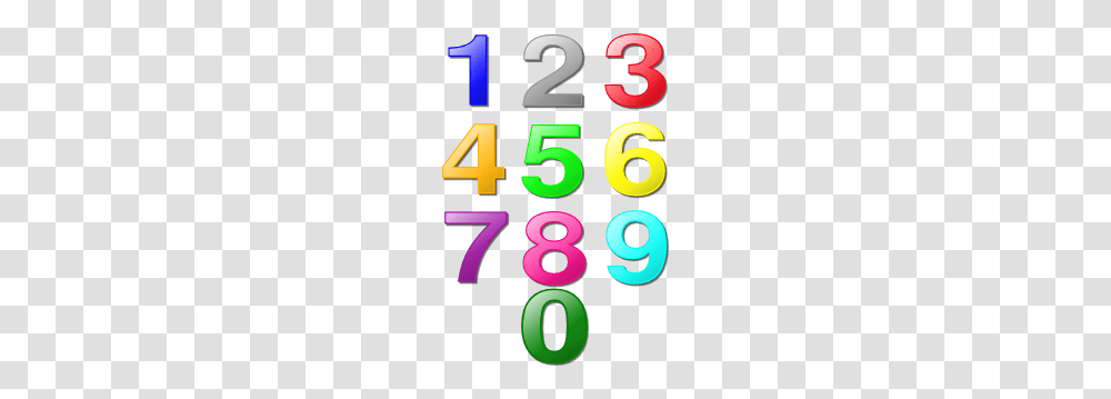 Colorful Numbers Clip Art, Cross Transparent Png