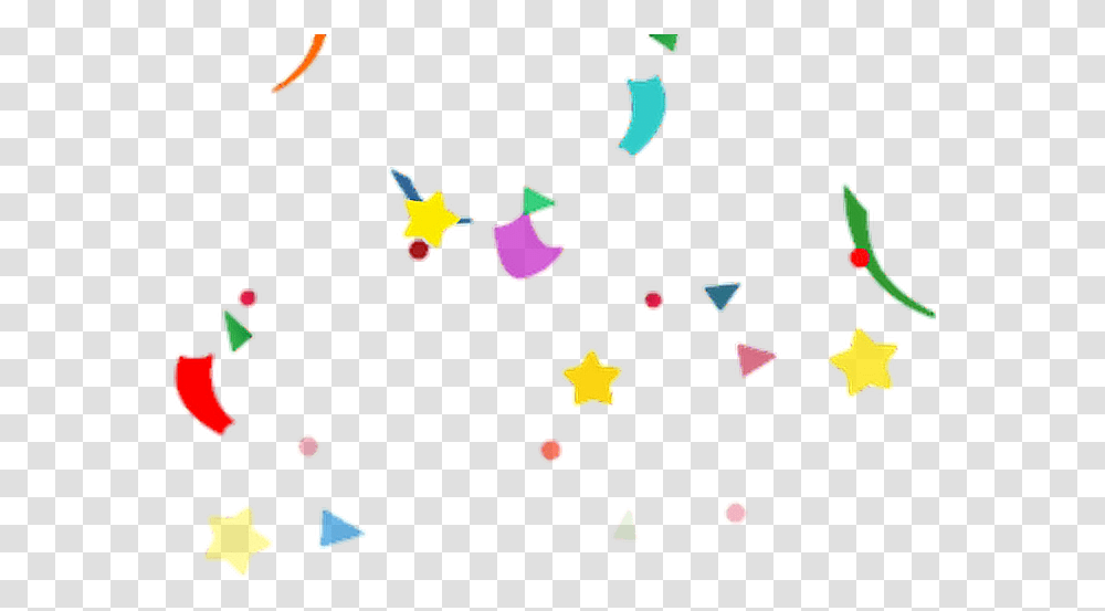 Colorful Party Birthday Star Ribbon Happy Rainbow, Confetti, Paper, Star Symbol Transparent Png