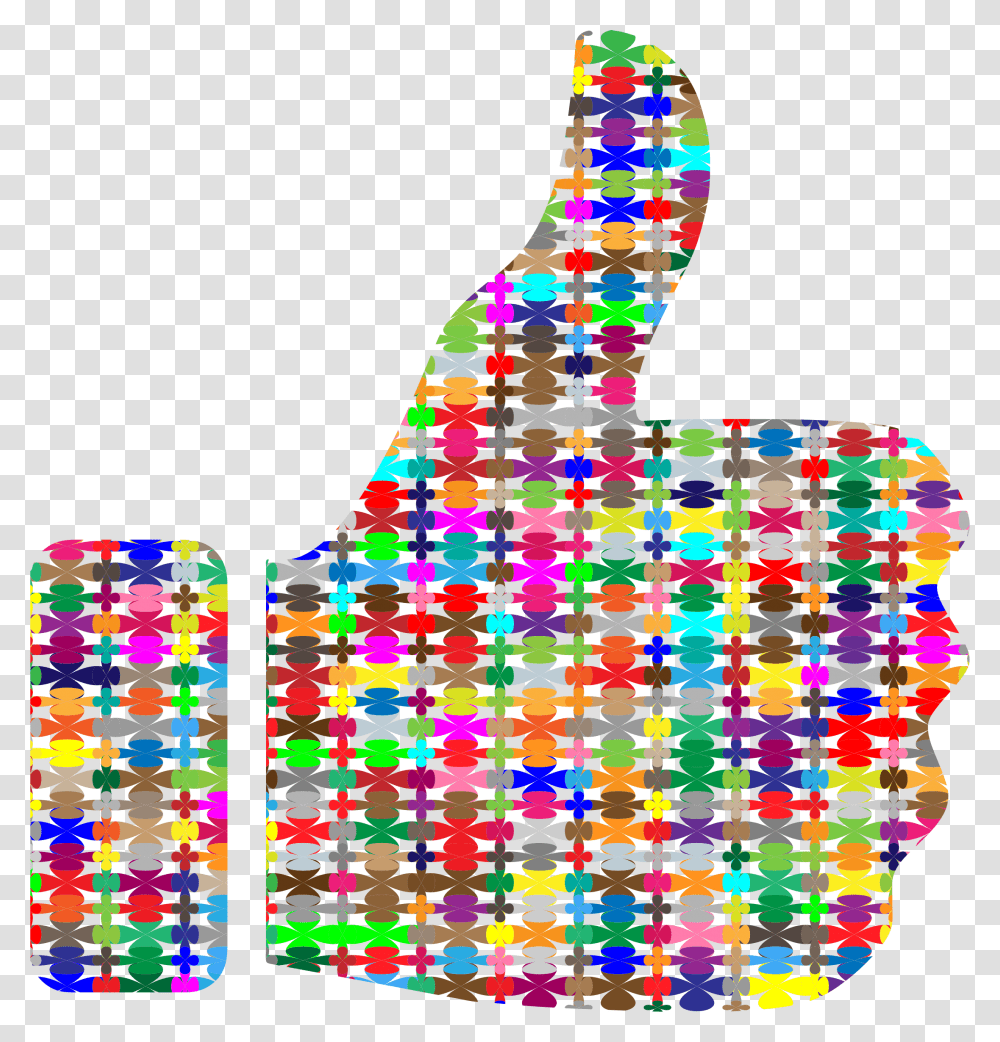 Colorful Pattern Thumbs Up Clip Arts Clip Art, Alphabet Transparent Png