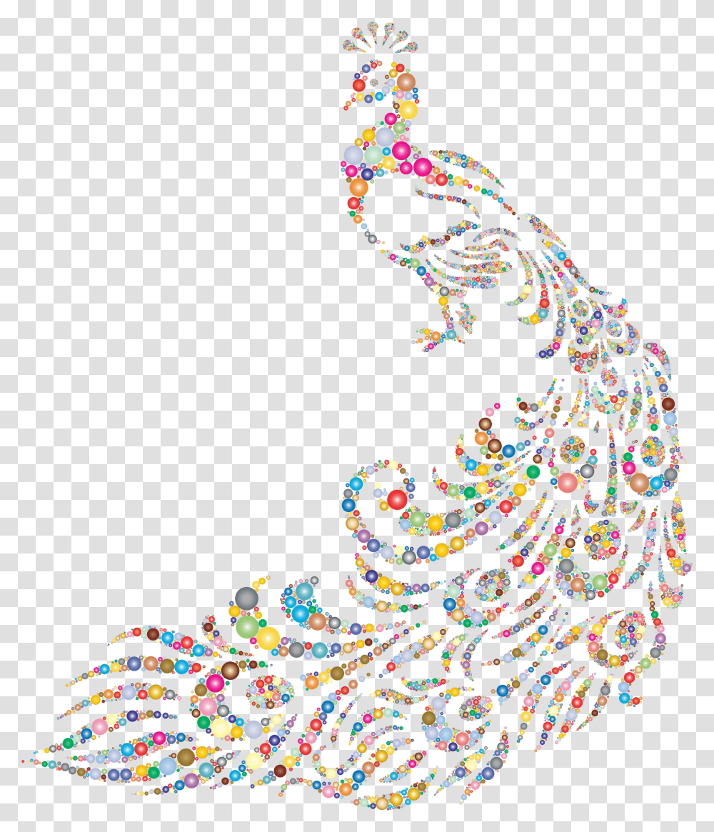 Colorful Peacock Circles 3 Clip Arts Front, Pattern, Fractal, Ornament Transparent Png