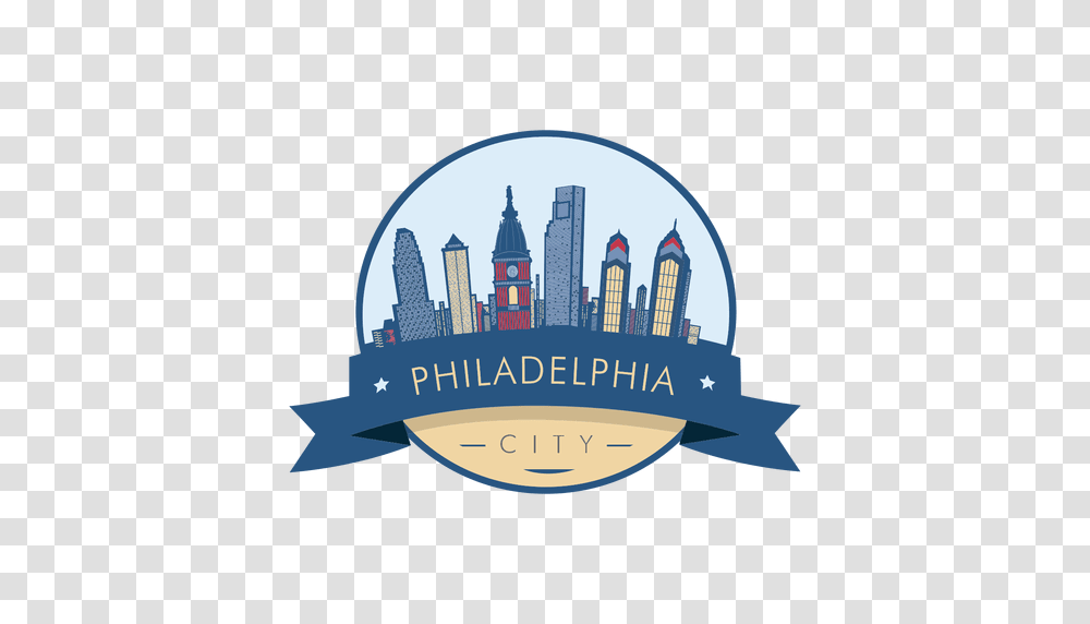 Colorful Philadelphia Skyline, Advertisement, Poster Transparent Png