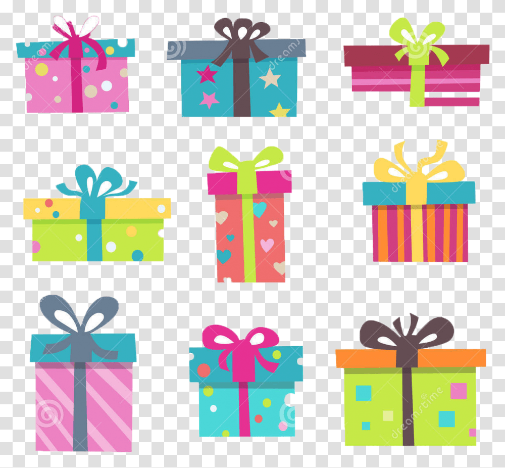 Colorful Presents Colorful Present, Gift Transparent Png