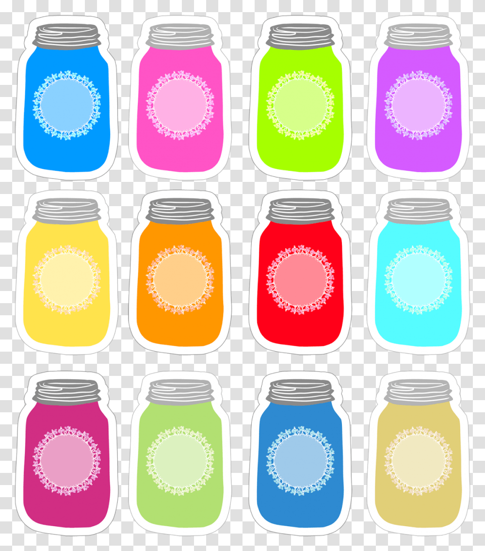 Colorful Printables, Jar, Food, Honey, Beverage Transparent Png
