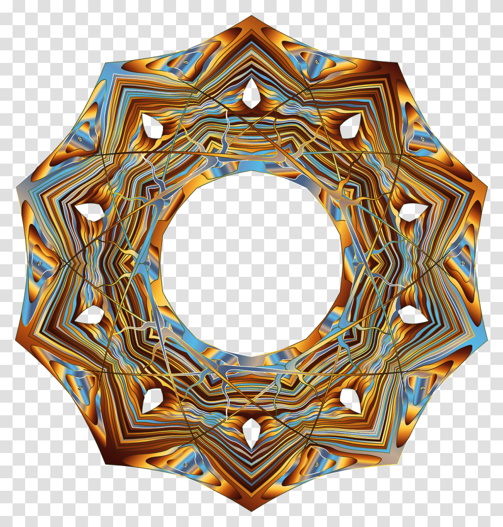 Colorful Prismatic Chromatic Free Photo Circle, Ornament, Pattern, Fractal, Hole Transparent Png