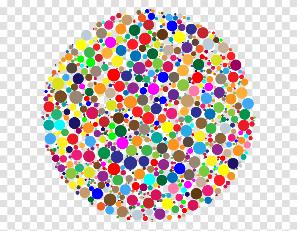 Colorful Prismatic Chromatic Rainbow Circles Dots International Dot Day Shirt, Pattern, Floral Design Transparent Png