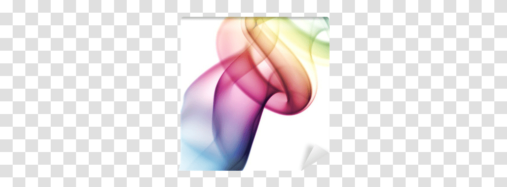 Colorful Rainbow Smoke Wall Mural Illustration, Art, Graphics, Ear Transparent Png