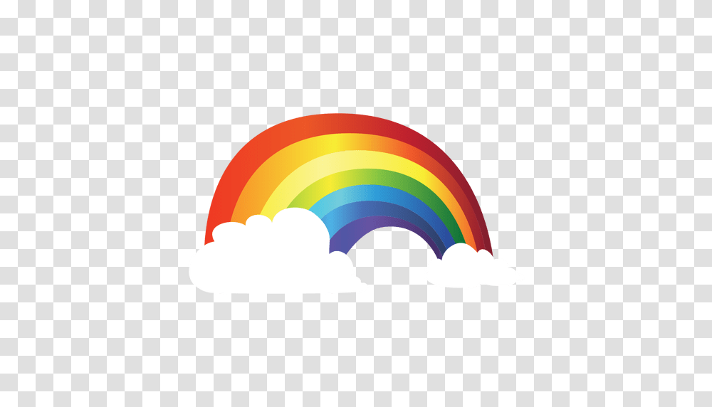 Colorful Rainbow With Clouds, Neighborhood, Urban Transparent Png