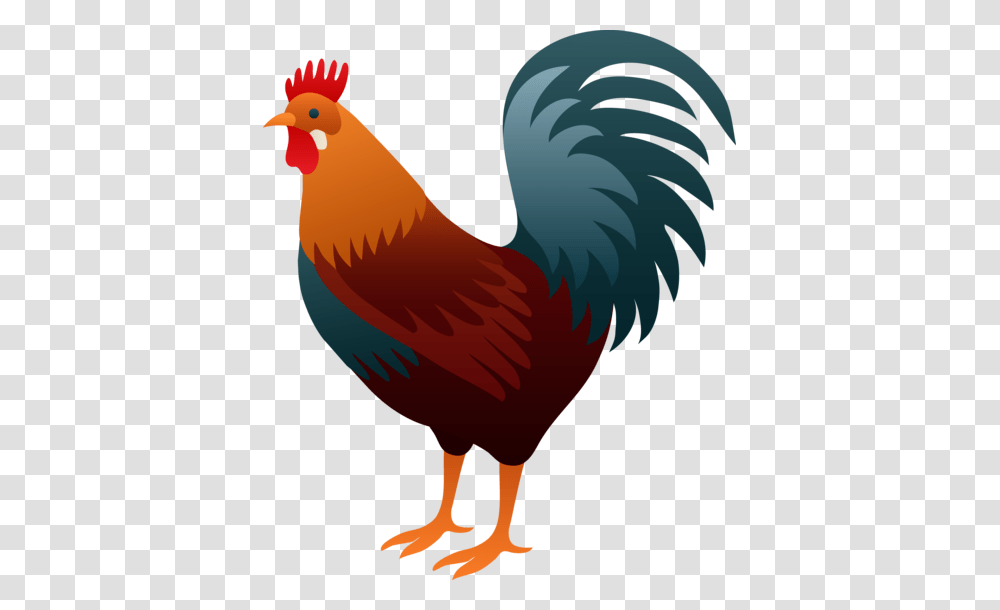 Colorful Rooster Design, Bird, Animal, Poultry, Fowl Transparent Png