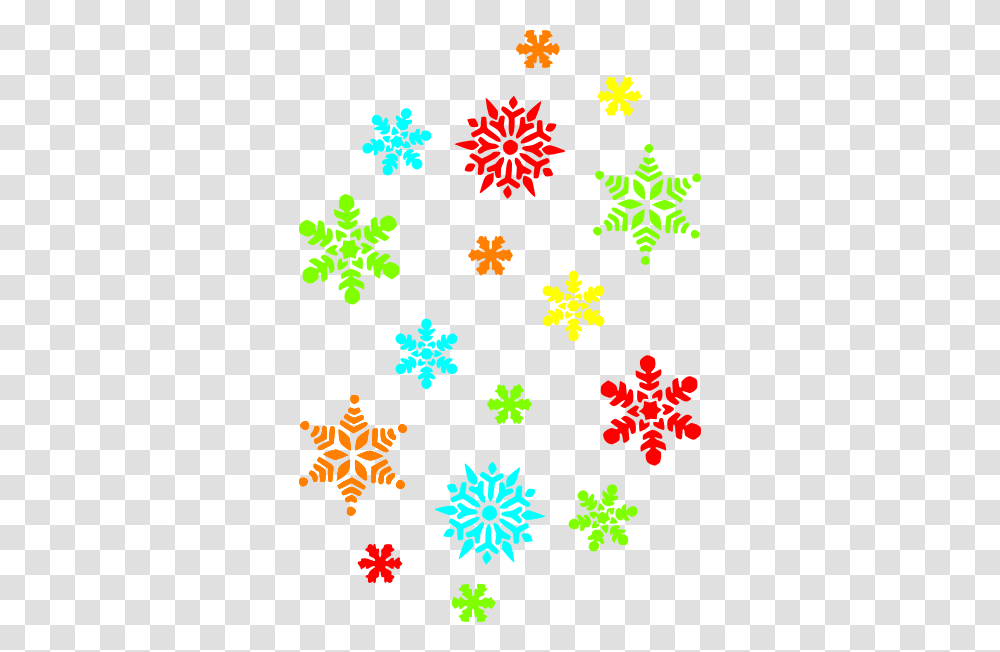 Colorful Snowflakes Clip Art For Web, Pattern, Floral Design Transparent Png
