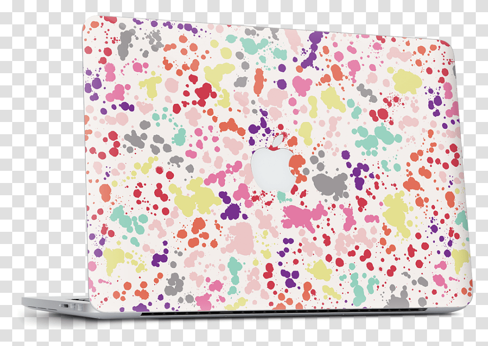 Colorful Splatter Ink Drops Macbook SkinData Mfp Watercolor Painting, Paper, Rug, Confetti, Label Transparent Png