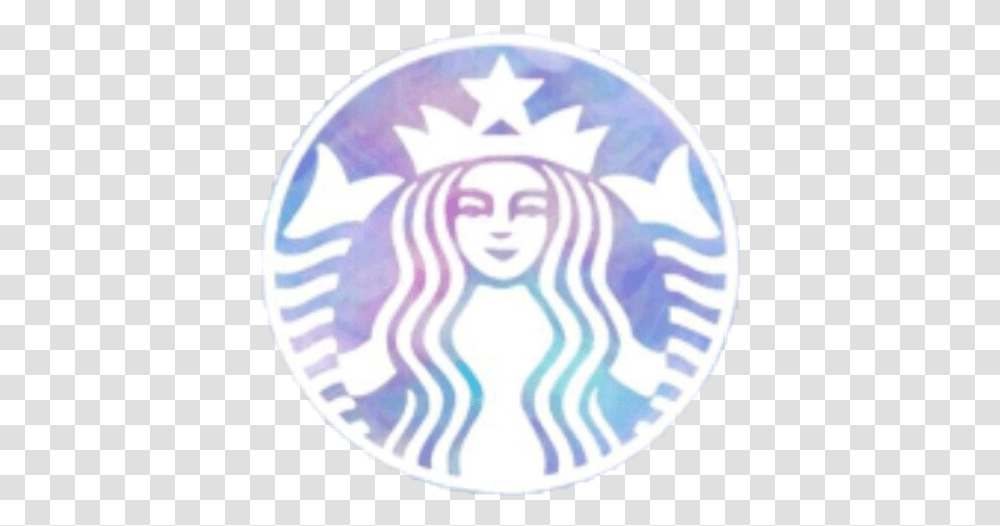 Colorful Starbucks Logo Love Sticker By Haylee Starbucks Logo Black, Symbol, Trademark, Badge, Rug Transparent Png