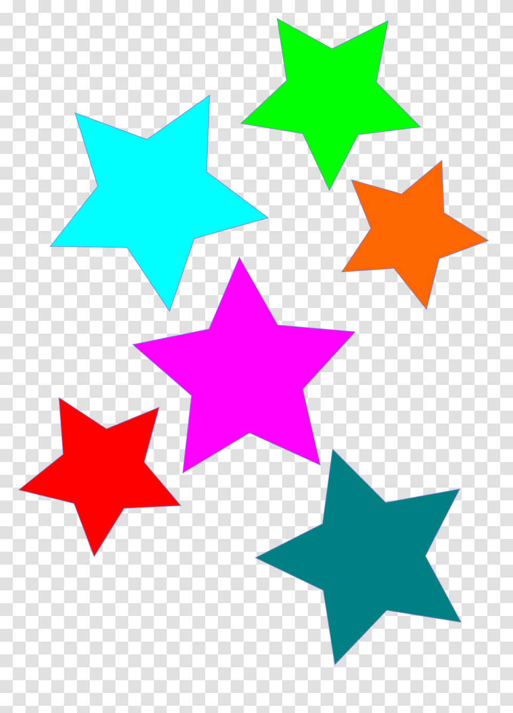 Colorful Stars Clipart, Star Symbol, Lighting Transparent Png