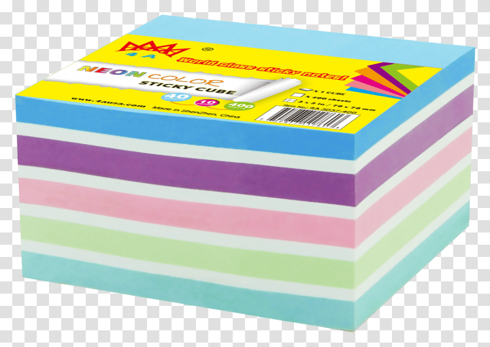Colorful Sticky Notes Box, Carton, Cardboard Transparent Png