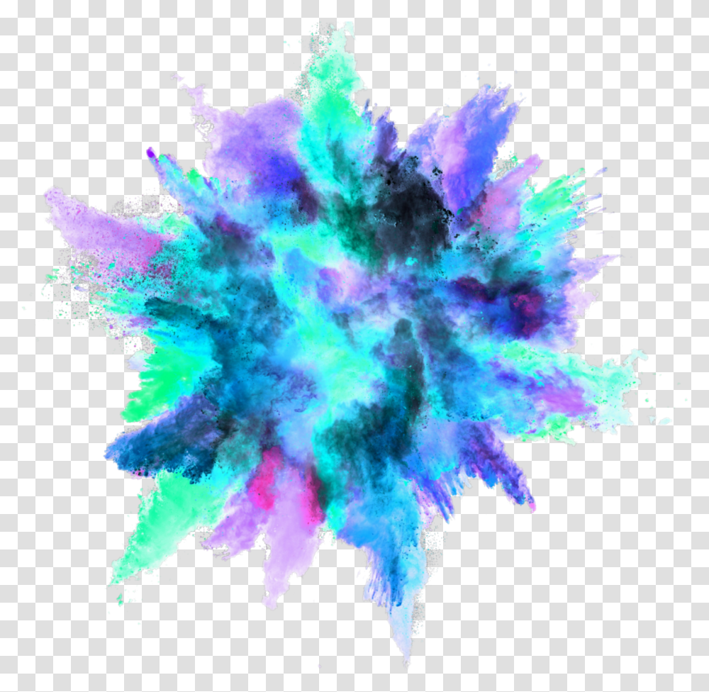 Colorful Stiker Smoke Splash Colorfulsmoke Color Paint Powder Explosion Transparent Png