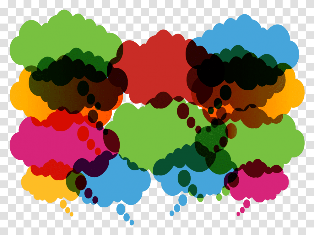 Colorful Thought Bubble, Pattern, Ornament Transparent Png
