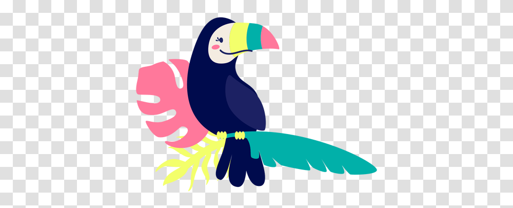 Colorful Toucan Tropical Bird Elemeent Marco De Titulo, Animal, Puffin, Beak Transparent Png