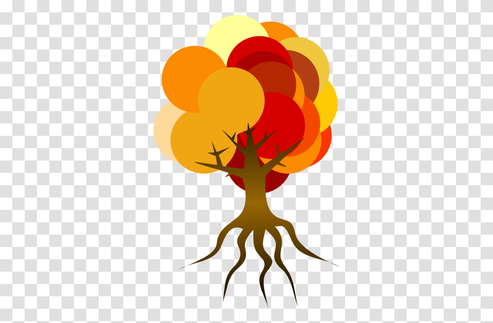 Colorful Tree Fall Clip Art, Plant, Root, Fire Transparent Png