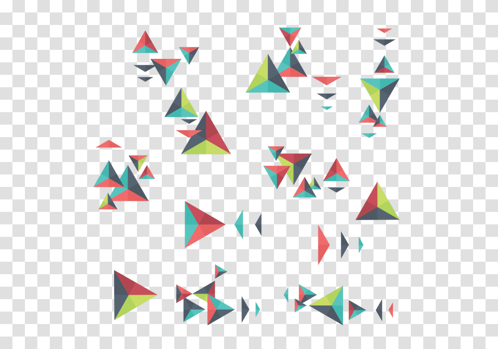 Colorful Triangle Pattern Collection Triangle Colorful Shapes, Paper Transparent Png