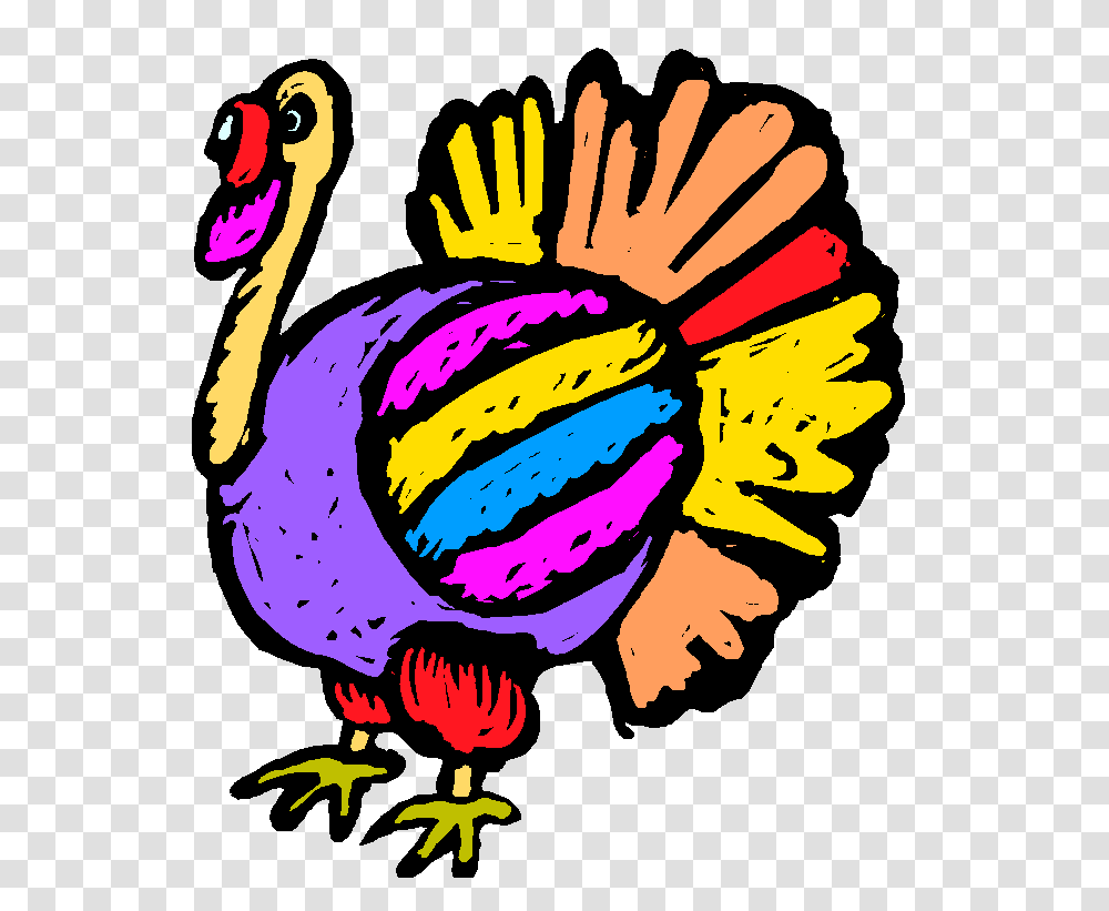Colorful Turkey Clipart, Poster, Bird, Animal Transparent Png