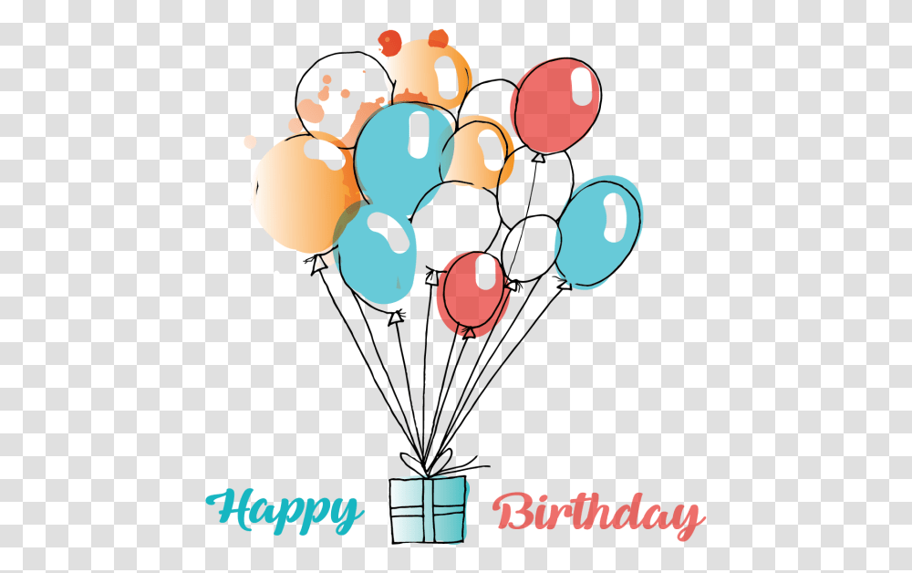 Colorful Vector Theme Happy Birthday Esha, Ball, Balloon, Alphabet Transparent Png