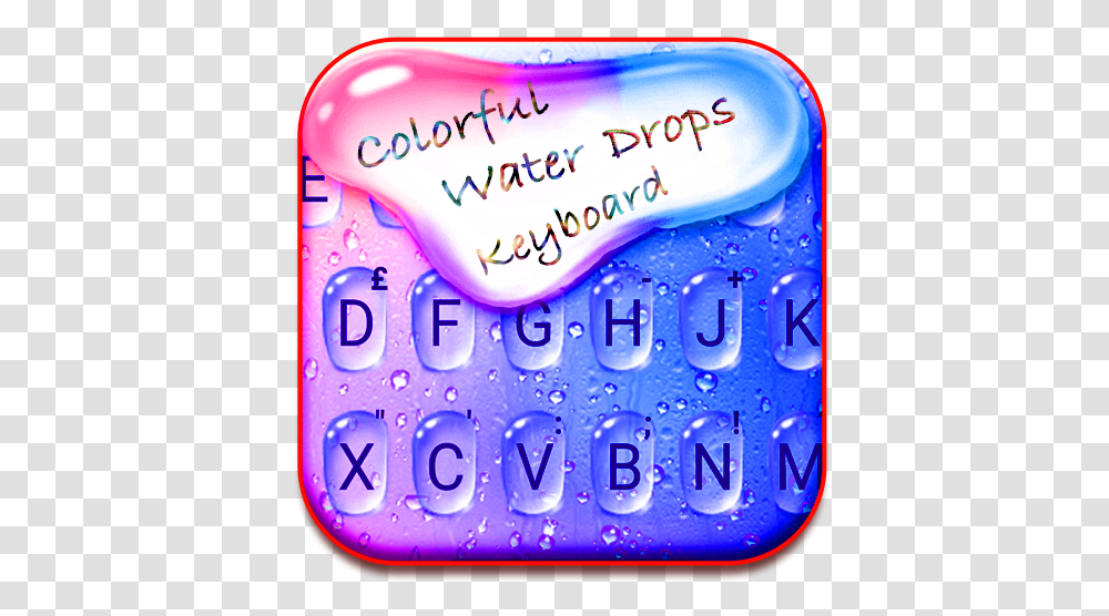 Colorful Water Drops Keyboard Color Drops Themes Amazon Number, Text, Birthday Cake, Dessert, Food Transparent Png