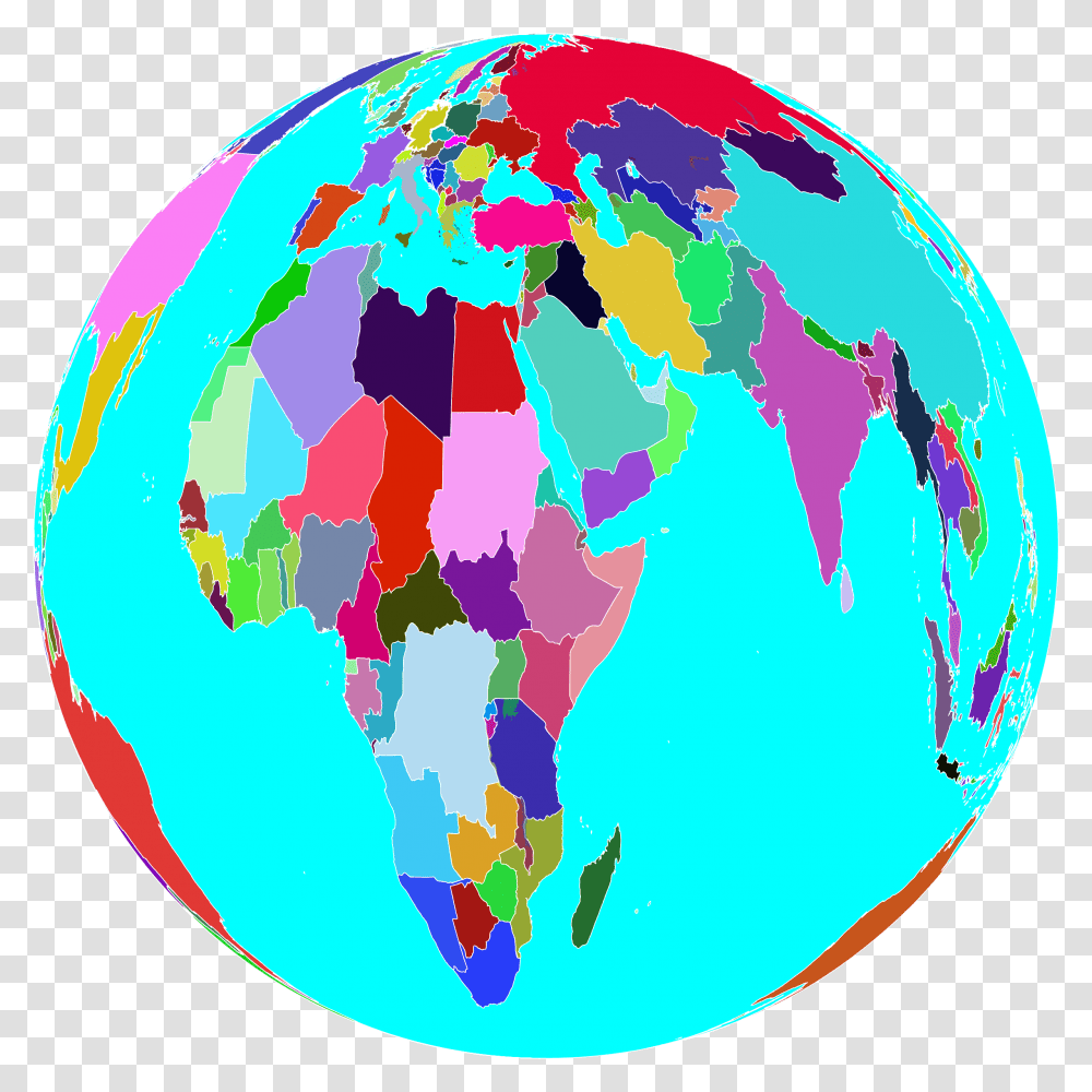 Colorful World Globe Icons, Outer Space, Astronomy, Universe, Planet Transparent Png