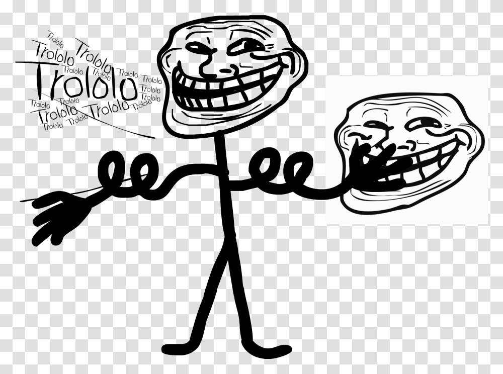 Coloriages 224 Imprimer Troll Face Fuuuu Num233ro Troll Face, Label, Sticker Transparent Png