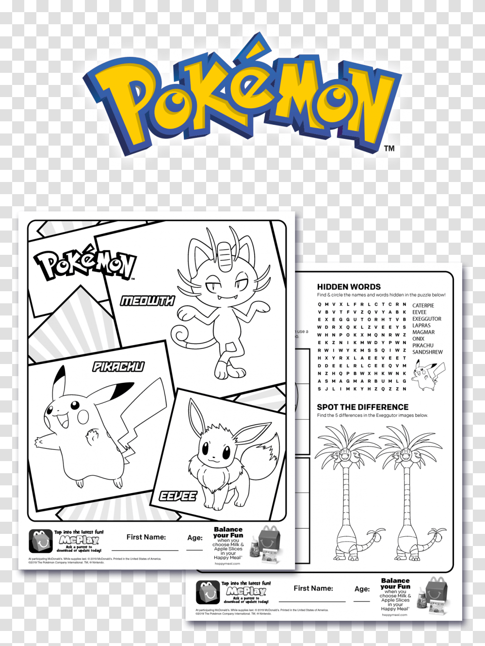 Coloring And Activity Sheets Pokemon, Comics, Book, Manga Transparent Png