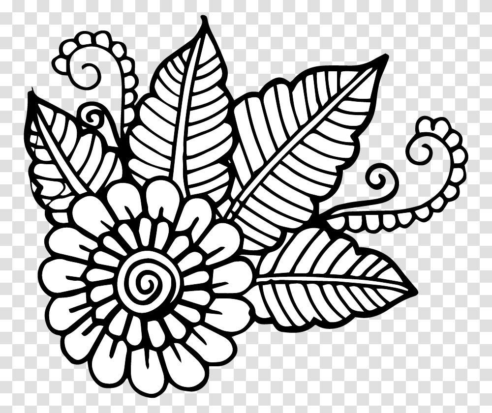 Coloring Book, Floral Design, Pattern Transparent Png