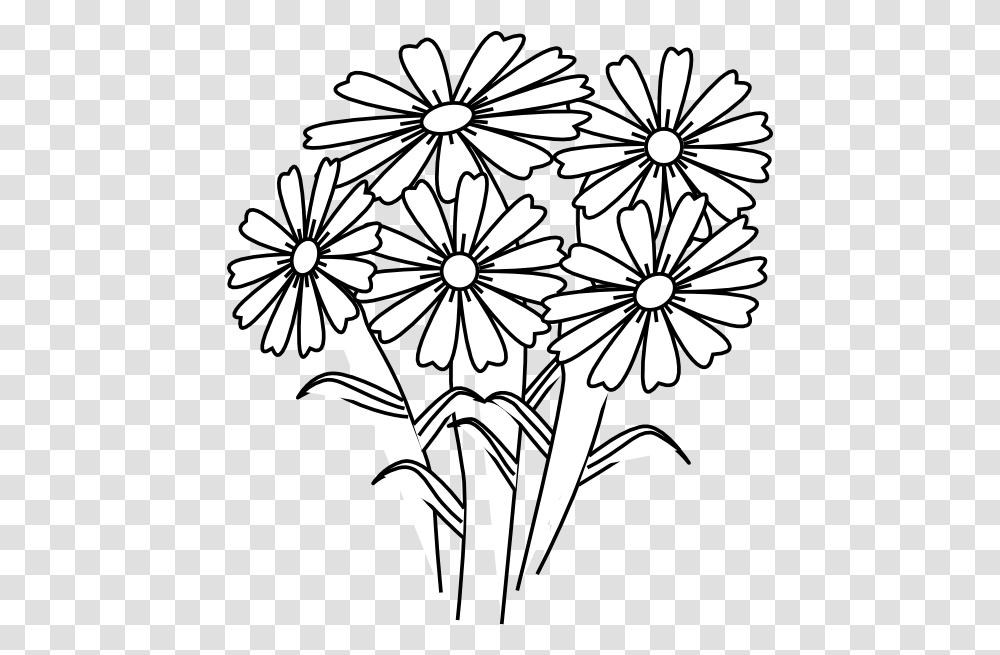 Coloring Book Flowers Clip Art Vector Clip Flower Clipart Black And White, Graphics, Floral Design, Pattern, Plant Transparent Png