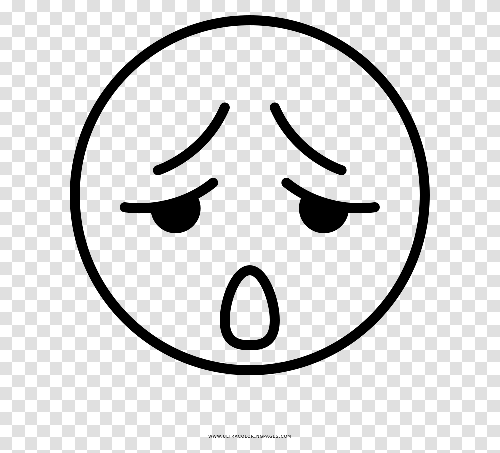 Coloring Book Transprent Free Download Emotion Tired Face For Coloring, Gray, World Of Warcraft Transparent Png