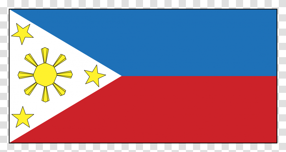 Coloring Flag Of Philippines, Star Symbol Transparent Png