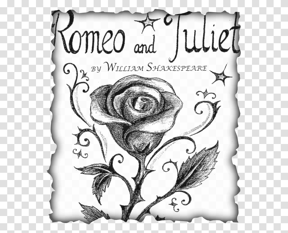 Coloring Of Romeo And Juliet Download Romeo And Juliet Title Page, Floral Design, Pattern Transparent Png