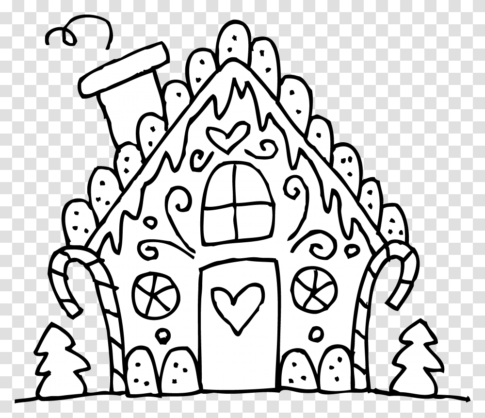 Coloring Pages Gingerbread House Coloring Book Cute Gingerbread House Coloring Pages, Doodle, Drawing, Building Transparent Png